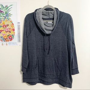 SUNDAY Blue Cowl Neck Pullover Sweater Size 2X